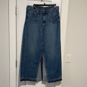 GAP Long Blue Denim Skirt